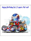 Go-Karting Go Kart Edible Icing Cake Topper 01