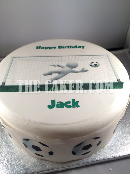 Goalkeeper Football Edible Icing Cake Topper