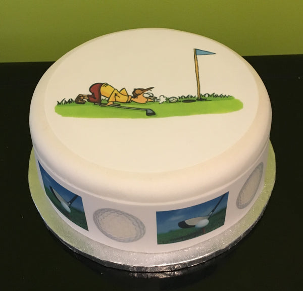Golf Edible Icing Cake Topper 02