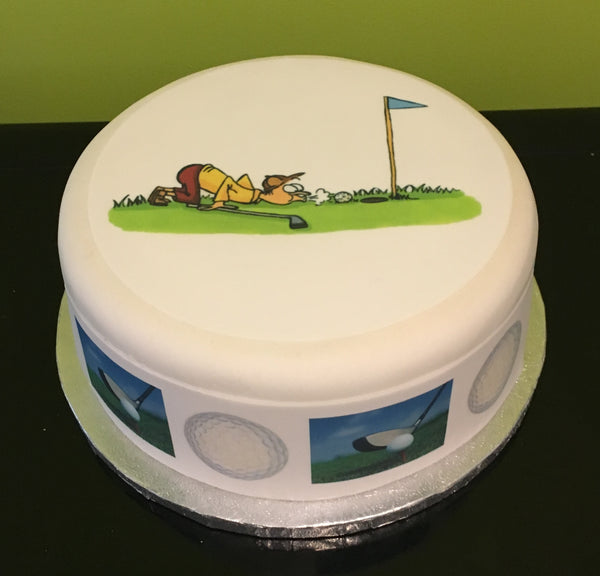 Golf 02 Edible Icing Cake Topper