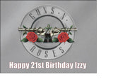 Guns n Roses Edible Icing Cake Topper 01