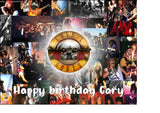 Guns n Roses Edible Icing Cake Topper 02