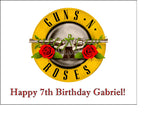 Guns n Roses Edible Icing Cake Topper 03