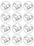 Police Handcuffs Edible Icing Cake Topper