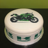 Kawasaki Ninja Motorbike Edible Icing Cake Topper