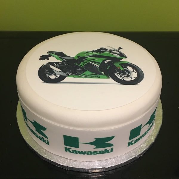 Kawasaki Ninja Motorbike Edible Icing Cake Topper