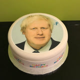 Boris Johnson Edible Icing Cake Topper or Ribbon