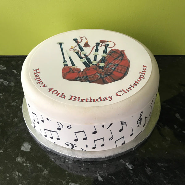 Bagpipes Edible Icing Cake Topper