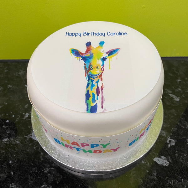 Giraffe Edible Icing Cake Topper 04