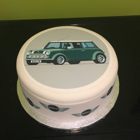 Mini Car (Green) Edible Icing Cake Topper 03