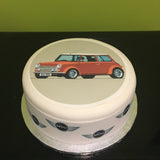 Mini Car (Orange) Edible Icing Cake Topper 02