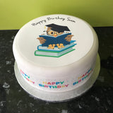 School Books Edible Icing Cake Topper