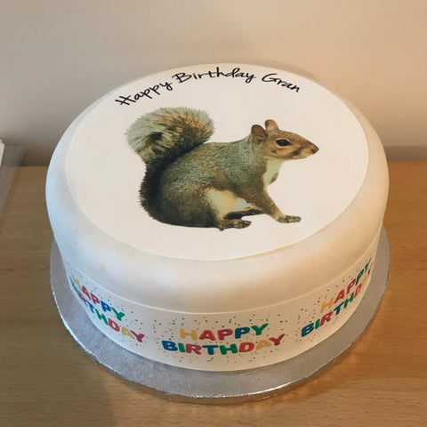 Squirrel 01 Edible Icing Cake Topper