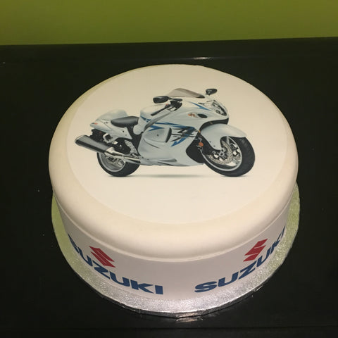 Suzuki Hayabusa Motorbike Edible Icing Cake Topper