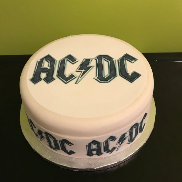 AC/DC 01 Edible Icing Cake Topper or Ribbon – the caker online