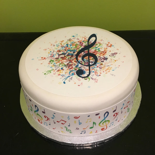 Music Notes Edible Icing Cake Topper 04