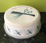 Hairdressing Edible Icing Cake Topper 01