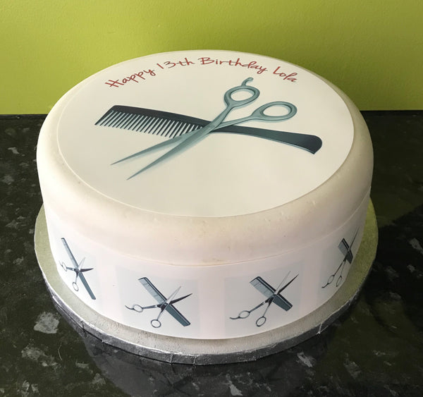 Hairdressing Edible Icing Cake Topper 01