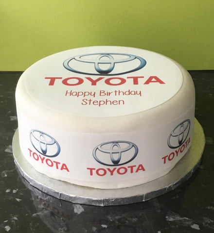 Toyota Logo Edible Icing Cake Topper