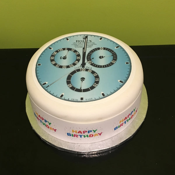Watch Face Edible Icing Cake Topper 04
