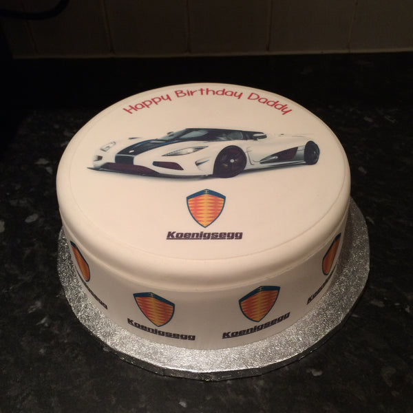 Koenigsegg Agera Car Edible Icing Cake Topper