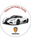 Koenigsegg Agera Car Edible Icing Cake Topper