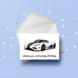 Koenigsegg Agera Car Birthday Card
