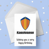 Koenigsegg Logo Birthday Card