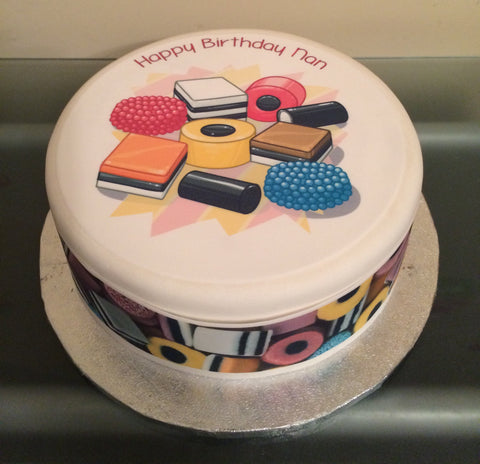 Liquorice Allsorts Edible Icing Cake Topper 01