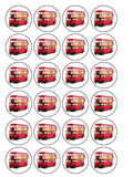 London Red Bus Edible Icing Cake Topper 02