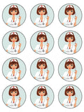Nurse Edible Icing Cake Topper 01