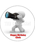 Photographer, Photography Edible Icing Cake Topper 01