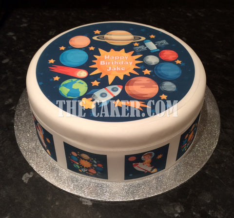 Planets Space Solar System Edible Icing Cake Topper 01