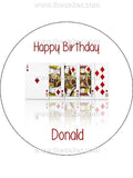 Playing Cards Edible Icing Cake Topper 02