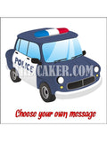 Police Car Edible Icing Cake Topper 01