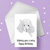 Poodle Birthday Card 04