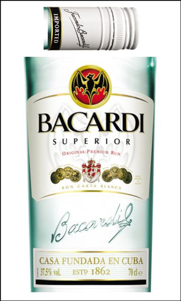 Bacardi Rum Label Edible Icing Topper