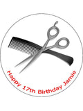 Hairdressing Edible Icing Cake Topper 01