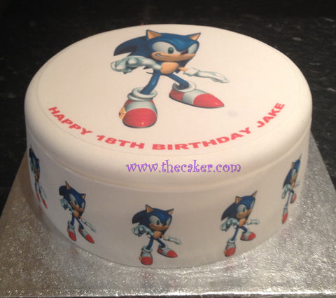 Sonic the Hedgehog 01 Edible Icing Cake Topper