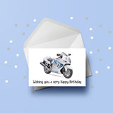 Suzuki Hayabusa Bike Birthday Card
