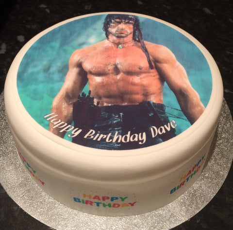 Sylvester Stallone 02 Edible Icing Cake Topper - Rambo