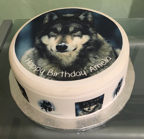 Wolf 03 Edible Icing Cake Topper